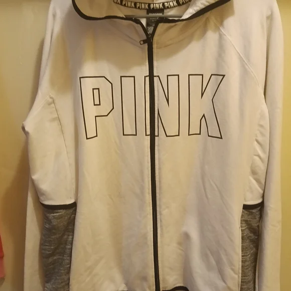 PINK Victoria's Secret Women's White and Gray Jacket - Picture 3 of 5